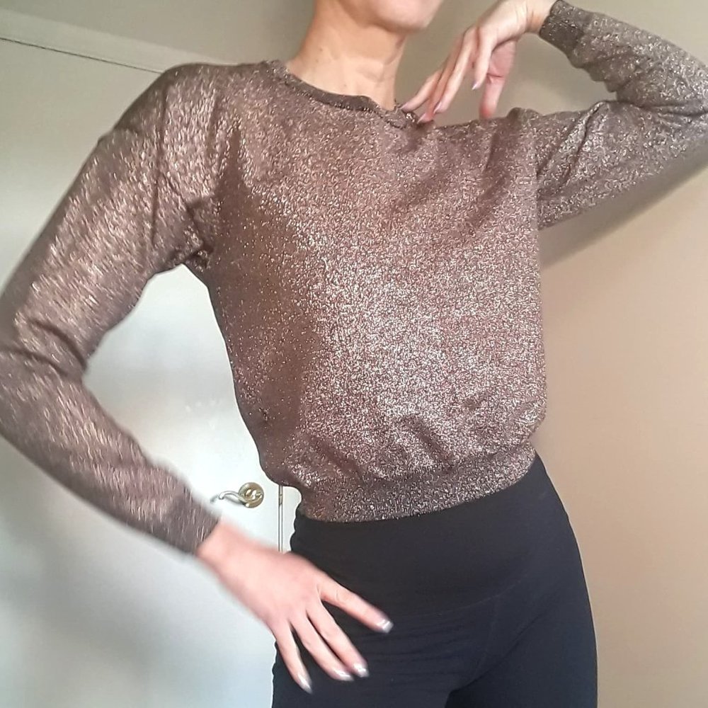 Metallic Copper Jumper/Sweater from Topshop